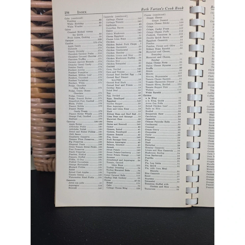 Beth Tartan's Cook Book First Edition 1952 Winston-Salem, North Carolina